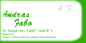 andras fabo business card